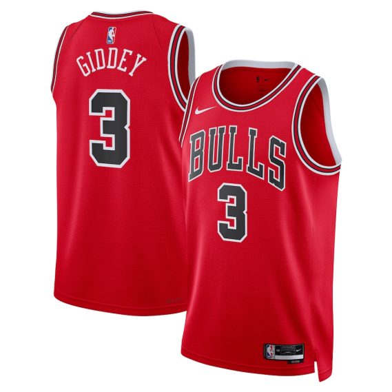 Chicago Bulls Nike Icon Edition Swingman Jersey - Red - Josh Giddey - Unisex