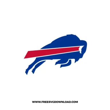 Buffalo Bills logo featuring a charging blue buffalo with a red streak.