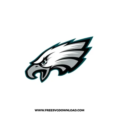 Philadelphia Eagles silver and green eagle head logo.
