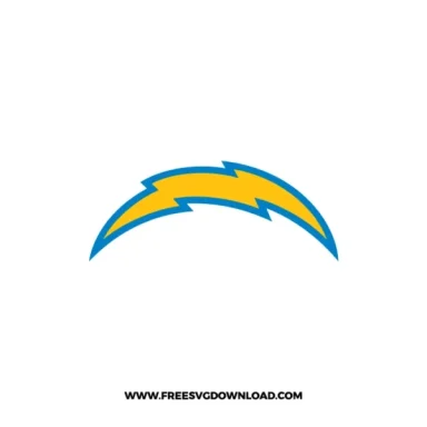 Los Angeles Chargers lightning bolt logo in gold and blue.
